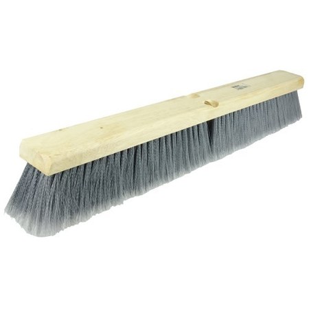 WEILER 24" Vortec Pro Fine Sweep Floor Brush, Flagged Grey Polystyrene Fill 77014